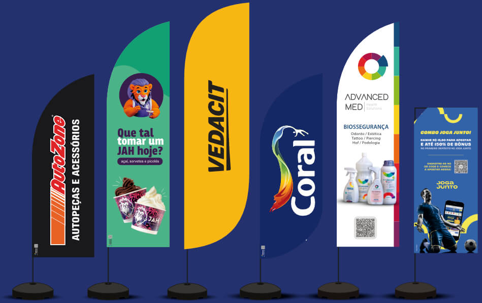 Fabricação Wind Banner Personalizado Grande Completo